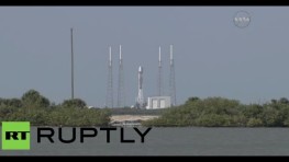SpaceX histroic rocket landing on drone ship in Atlantic ocean (Full mission)