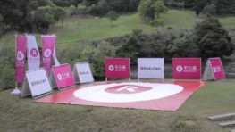 Rakuten's new drone delivery service at the golf course!